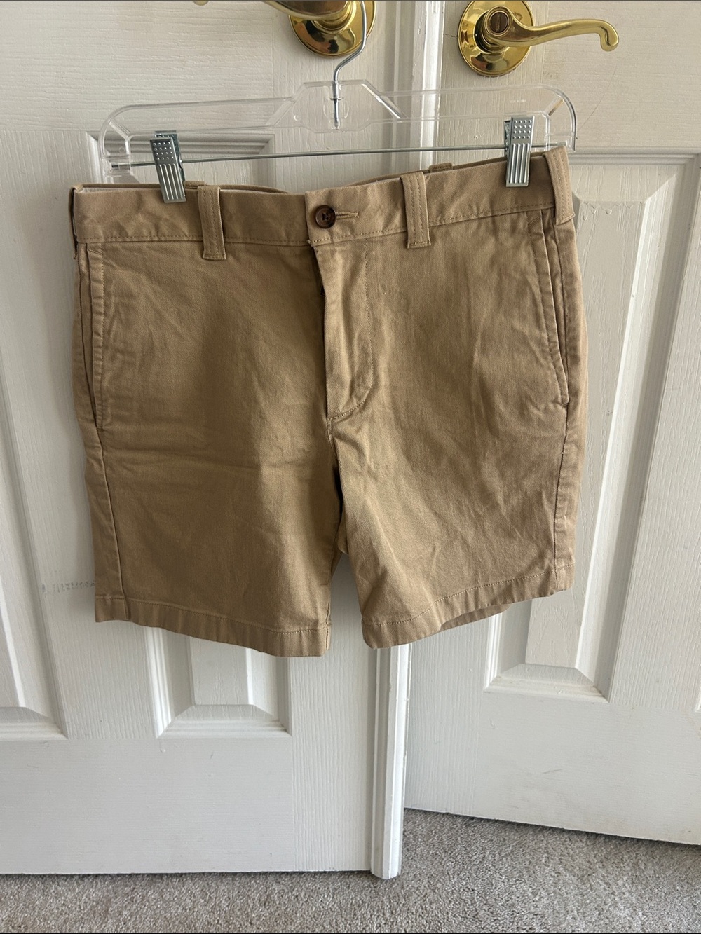 Men's Classic Khaki Cotton Blend Shorts